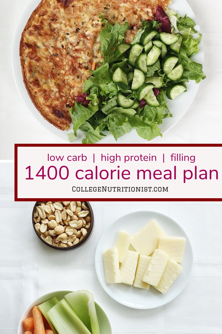 1400 Calorie High Protein, Low Carb Meal Plan with Pizza