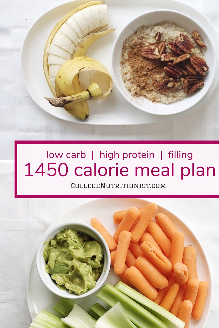 1450 Calorie Filling, Low Carb Meal Plan with Guac and Pumpkin Seeds