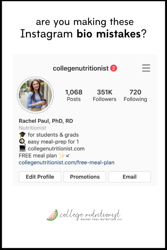 Don’t Make These Instagram BIO Mistakes