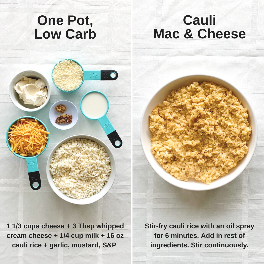 One Pot Low Carb Cauliflower Mac & Cheese