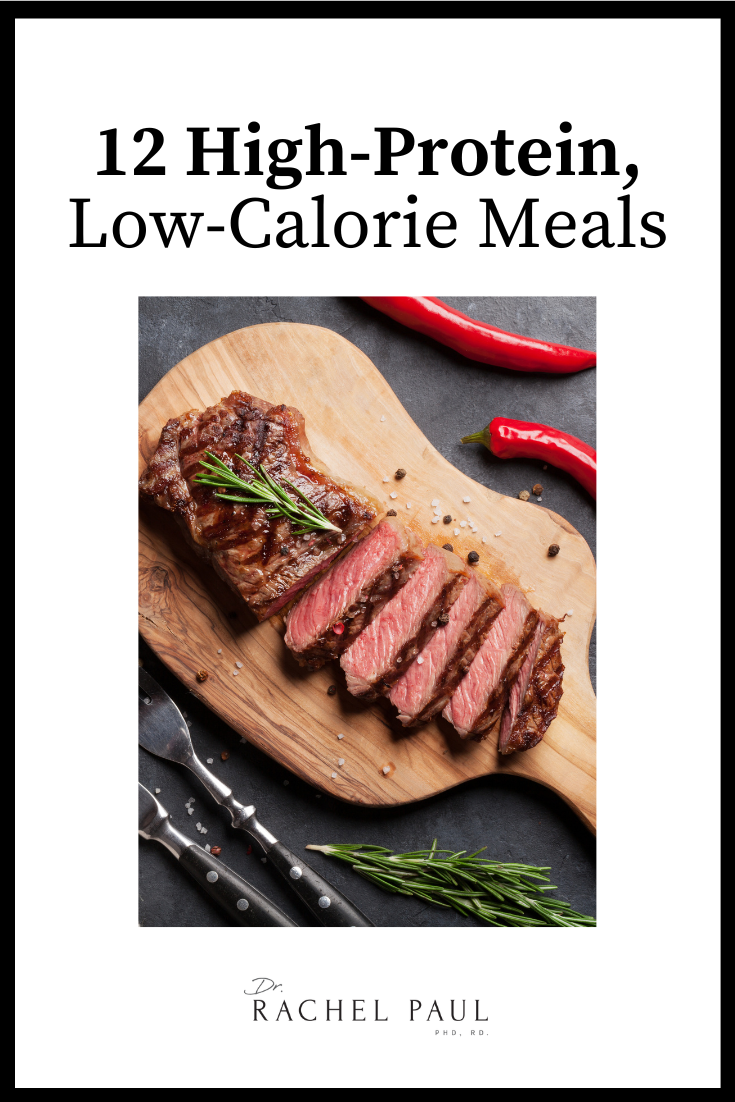 high-protein low-calorie meals example of meat on a cutting board